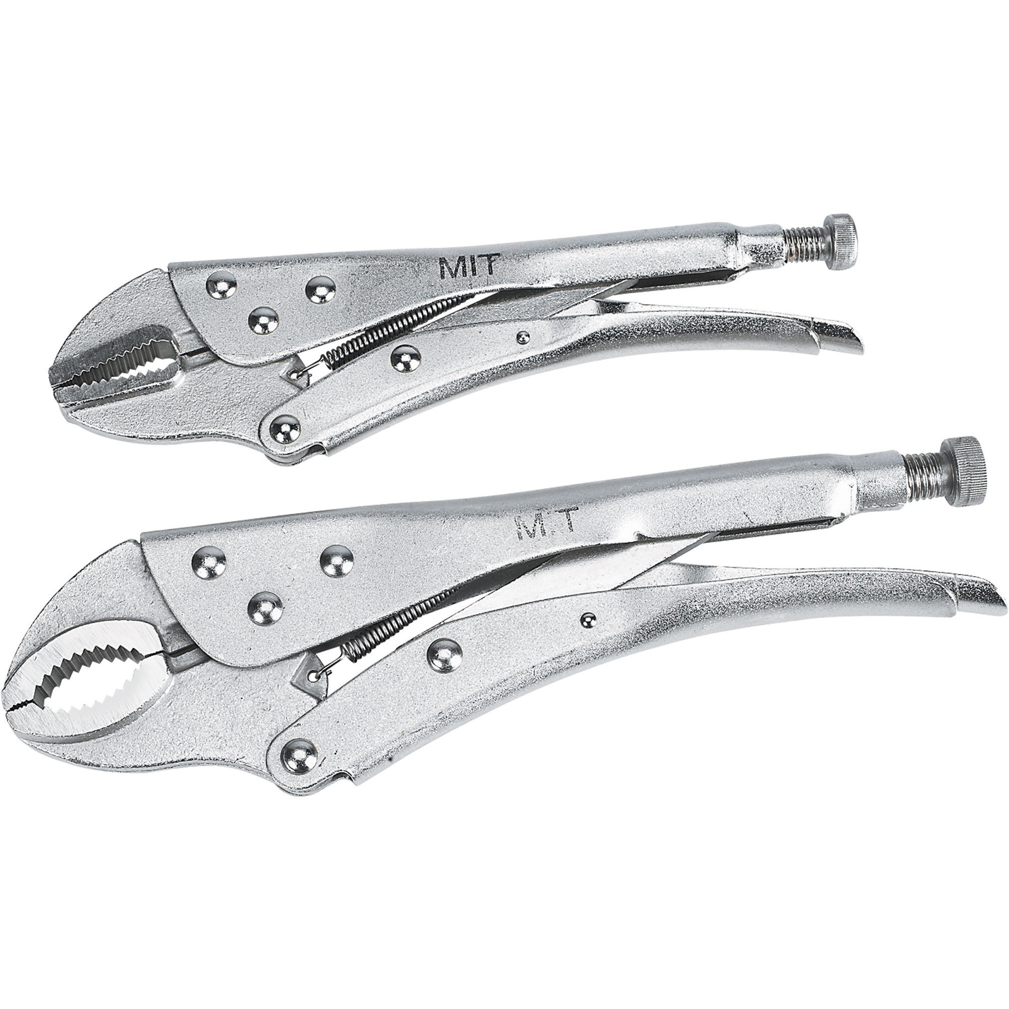 2-Pc. Jumbo Locking Pliers Set — Chrome-Plated Steel, 12in. and 14in., Model# MI3738